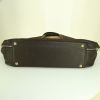 Hermes Victoria travel bag in brown canvas and brown leather - Detail D4 thumbnail
