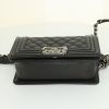 Chanel Boy small model shoulder bag in black quilted grained leather - Detail D5 thumbnail