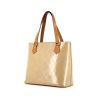 Louis Vuitton Houston bag worn on the shoulder or carried in the hand in beige monogram patent leather and natural leather - 00pp thumbnail