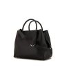 Dior Open Bar shopping bag in black grained leather - 00pp thumbnail