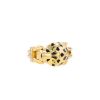 Cartier Panthère ring in yellow gold,  diamonds and enamel and in tsavorites - 00pp thumbnail