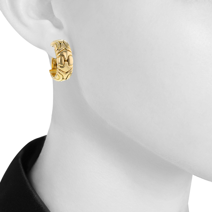 Paire de boucles d'oreilles Bulgari Alveare en or jaune
