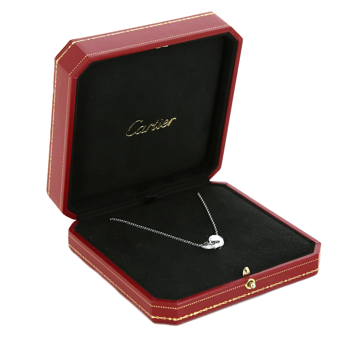 Collar Cartier Love en oro blanco y diamantes - Detail D2