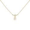 Vintage necklace in yellow gold,  diamonds and pearl - 00pp thumbnail