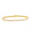 Bracelet articulé Vintage en or jaune et diamants - 360 thumbnail