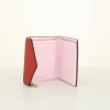 Dior Diorissimo small wallet in red grained leather - Detail D2 thumbnail