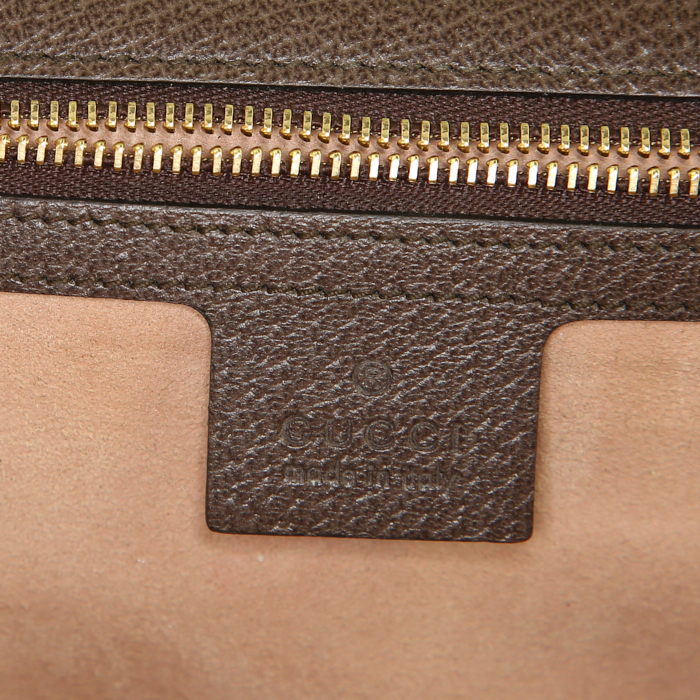 Gucci Padlock Bengal shoulder bag in monogram canvas and brown leather - Detail D4