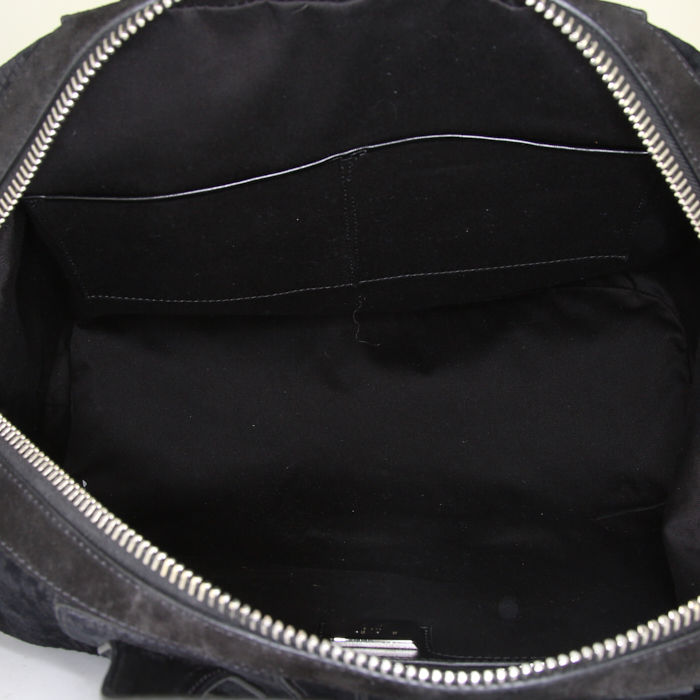 Sac bandoulière Givenchy  Nightingale en Veau velours noir - Detail D3
