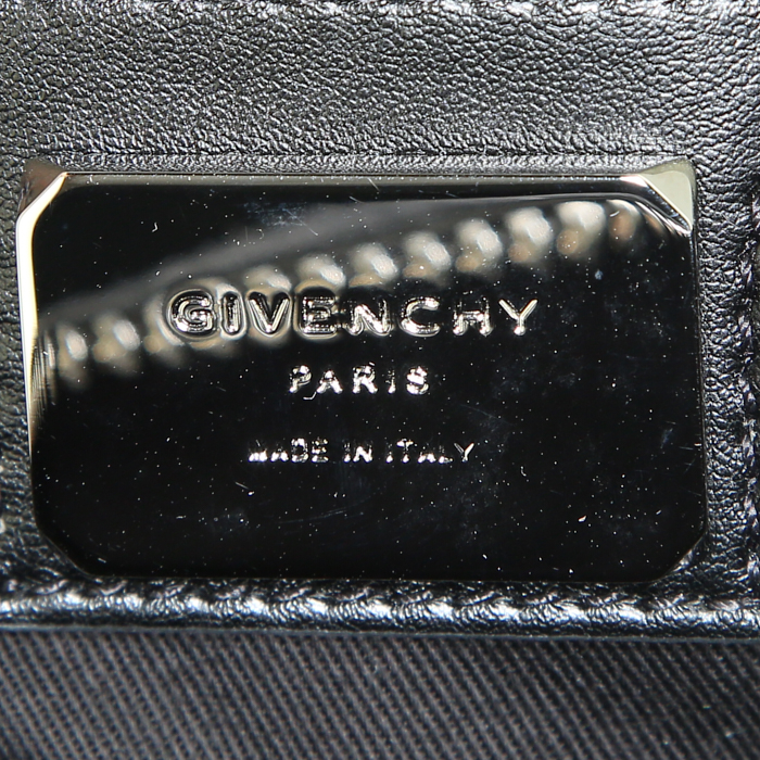 Sac bandoulière Givenchy  Nightingale en Veau velours noir - Detail D4