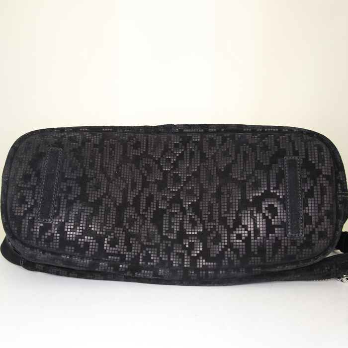 Sac bandoulière Givenchy  Nightingale en Veau velours noir - Detail D5