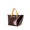 Bolso de mano Louis Vuitton Bellevue modelo pequeño en charol Monogram color burdeos y cuero natural - 00pp thumbnail