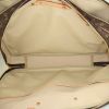 Borsa da viaggio Louis Vuitton Alize in tela monogram cerata marrone e pelle naturale - Detail D3 thumbnail