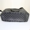 Shopping bag Louis Vuitton Tadao Cabas in tela a scacchi grigia e pelle nera - Detail D5 thumbnail
