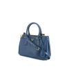 Prada Galleria handbag in blue leather saffiano - 00pp thumbnail