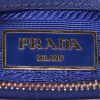 Prada Galleria handbag in blue leather saffiano - Detail D4 thumbnail