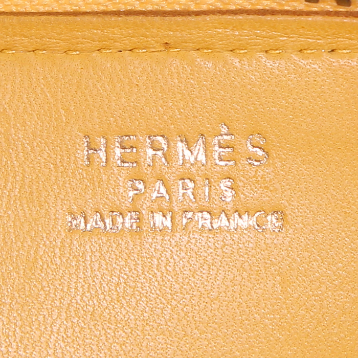 Sac bandoulière Hermes Bolide petit modèle, 1992, en cuir Courchevel Jaune d'Or - Detail D4