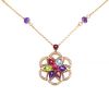 Collar Bulgari Divas' Dream en oro rosa,  diamantes y piedras de colores - 00pp thumbnail