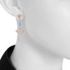 Paire de boucles d'oreilles Bulgari Divas' Dream en or rose,  diamants et pierres semi-précieuses - Detail D1 thumbnail