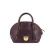 Salvatore Ferragamo Fiamma medium model shoulder bag in purple leather - 360 thumbnail