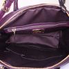 Salvatore Ferragamo Fiamma medium model shoulder bag in purple leather - Detail D3 thumbnail