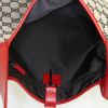 Gucci Jackie handbag in grey monogram canvas and red leather - Detail D2 thumbnail