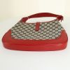 Gucci Jackie handbag in grey monogram canvas and red leather - Detail D4 thumbnail