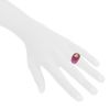 Anello Chopard Happy Diamonds in oro rosa,  diamanti e zaffiri rosa - Detail D1 thumbnail