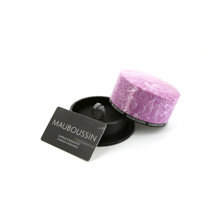 Bague Mauboussin Tellement subtile pour toi en or blanc,  saphirs bleus et saphirs violets et en topazes bleues - Detail D2