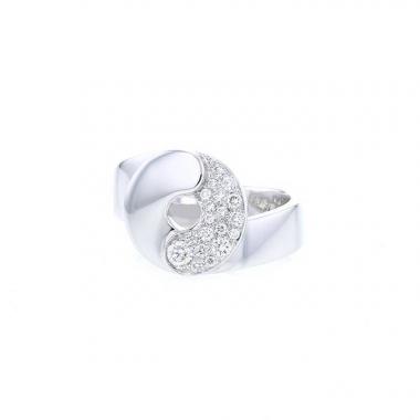 Bague Dinh Van Double Sens en or blanc et diamants