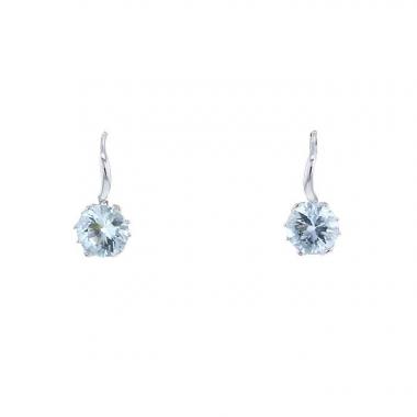 Orecchini Dior Mimioui in oro bianco e acquamarina