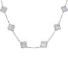 Van Cleef & Arpels Alhambra Vintage necklace in white gold and chalcedony - 00pp thumbnail