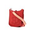Borsa a tracolla Hermès Mini Evelyne in pelle togo rossa - 00pp thumbnail