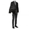 Borsa da viaggio Louis Vuitton Geant Albatros in tessuto siglato nero e pelle lucida marrone - Detail D2 thumbnail