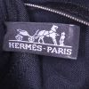 Sac cabas Hermes Toto Bag - Shop Bag en cuir noir et toile noire - Detail D3 thumbnail