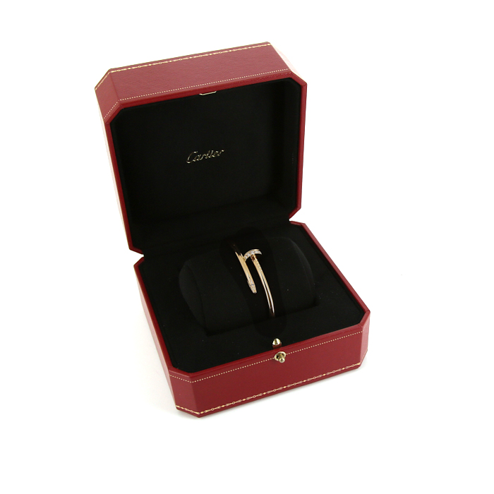 Bracciale Cartier Juste un clou in oro giallo e diamanti - Detail D2