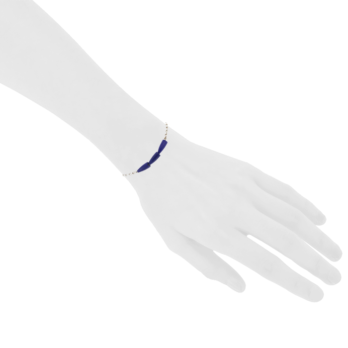 Vhernier Calla bracelet in silver and lapis-lazuli - Detail D1