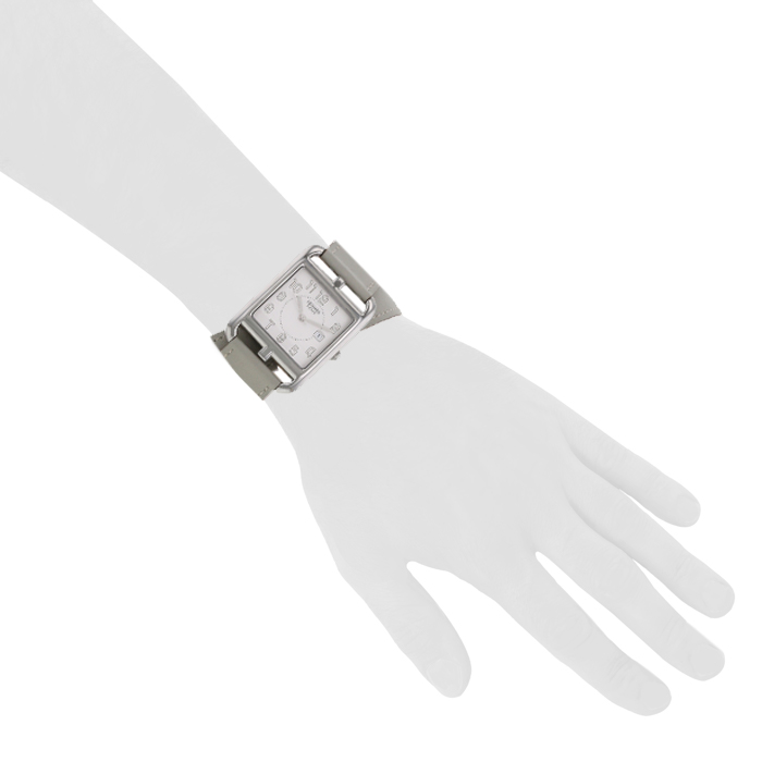 Hermes Cape Cod watch in stainless steel Ref:  CC2.710 Circa  2010 - Detail D1