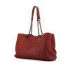 Shopping bag Bottega Veneta Fourre-tout in pelle intrecciata rossa - 00pp thumbnail