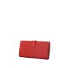 Portefeuille Bottega Veneta en cuir intrecciato rouge - 00pp thumbnail