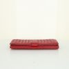 Portefeuille Bottega Veneta en cuir intrecciato rouge - Detail D4 thumbnail