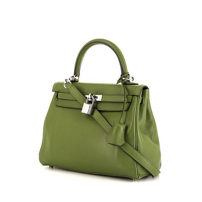 Hermes Womens Vert Anis Green Gold Hardware Togo Leather 35 cm Birkin  Handbag