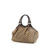 Gucci Sukey medium model handbag in beige monogram leather and brown leather - 00pp thumbnail