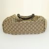 Gucci Sukey medium model handbag in beige monogram leather and brown leather - Detail D4 thumbnail