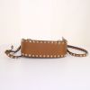 Valentino Garavani Rockstud shoulder bag in brown leather - Detail D4 thumbnail