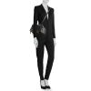 Borsa a tracolla Givenchy Pandora modello medio in pelle nera con decoro di borchie - Detail D2 thumbnail