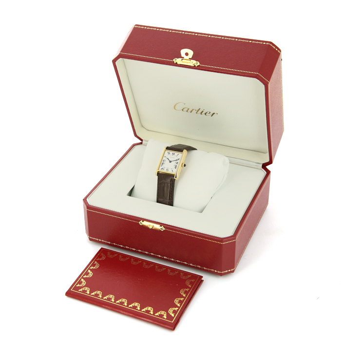 Orologio Cartier Tank in oro giallo Ref :  7808 Circa  1983 - Detail D2