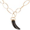 Pomellato Victoria necklace in pink gold and jet - 00pp thumbnail
