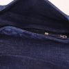Borsa da spalla o a mano Dior Saddle in tela denim bicolore blu con motivo - Detail D3 thumbnail