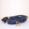Dior Saddle bag worn on the shoulder or carried in the hand in blue two tones denim canvas - Detail D5 thumbnail