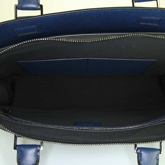 Dior Abeille briefcase in blue leather - Detail D3